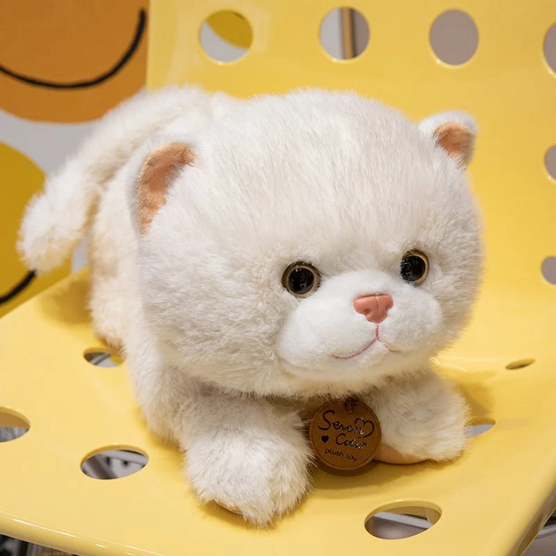 chat peluche blanc enfant – doudou chat simulation cutecatdoll