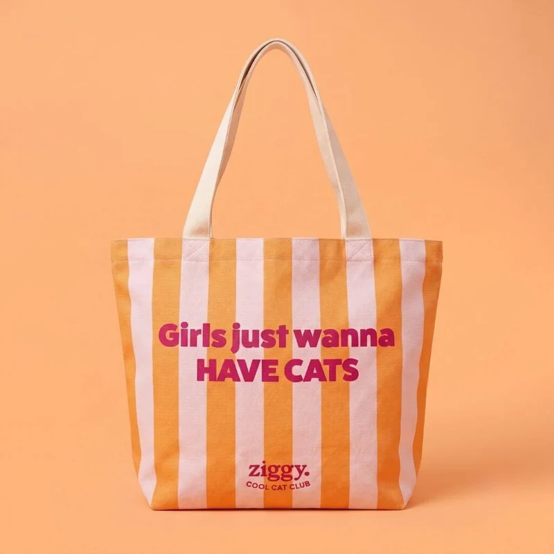 Totebags rayés - Catlovers