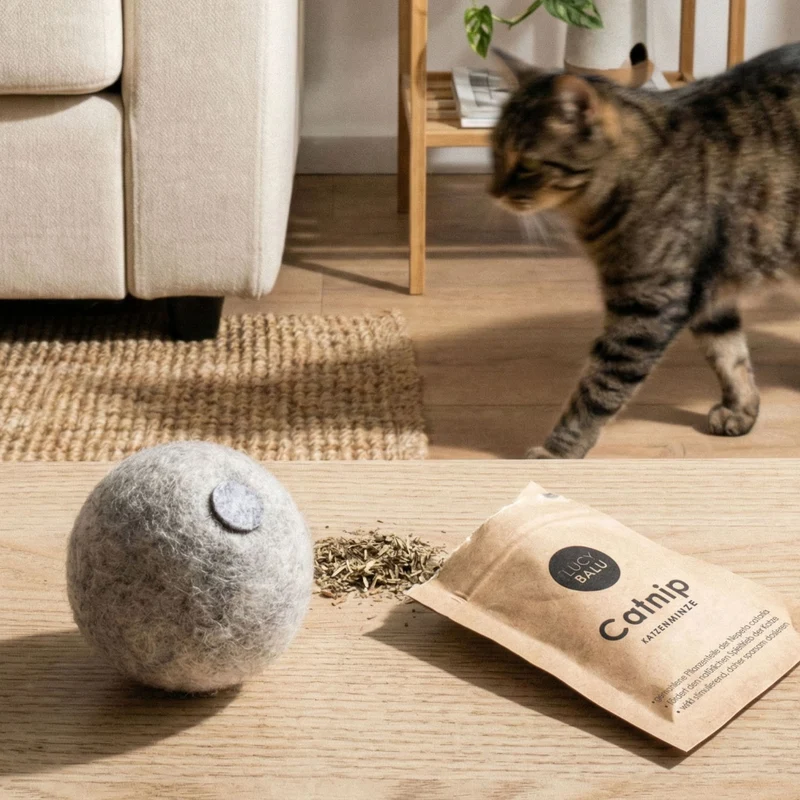 MINT BALL Filzball mit Katzenminze