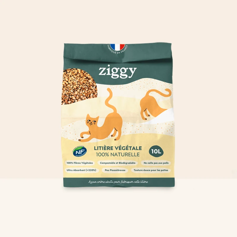 Litière Végétale pour chat 100% Naturelle