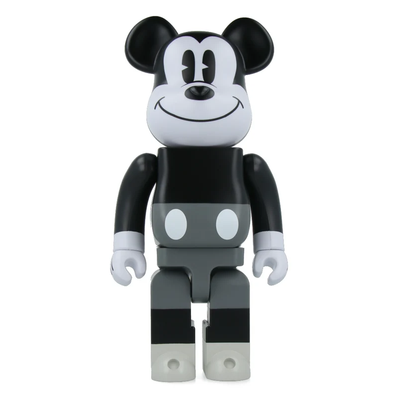 400% Bearbrick Mickey Mouse Black & White - Mickey Mouse & Friends