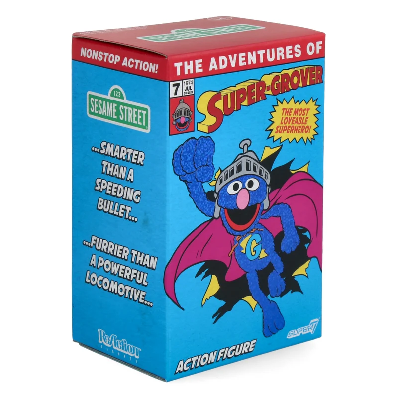 Super Grover (w/CHASE) - Sesame Street ReAction Figures