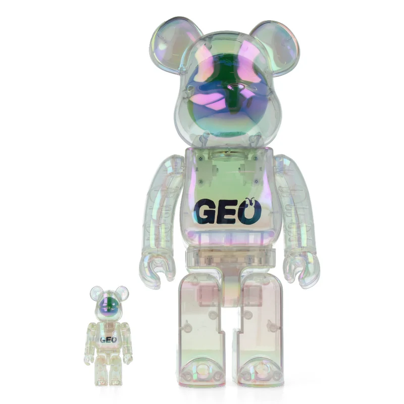 400% + 100% Bearbrick Geo Earth - Medicom Toy x Geo