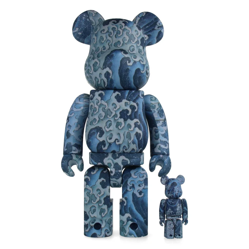 400% + 100% Bearbrick Katsushika Hokusai Kanmachi Matsuri Yatai Tenjo-e Onami