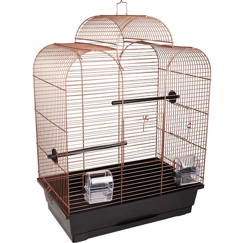 Cage à oiseaux Dara Noir/Cuivre