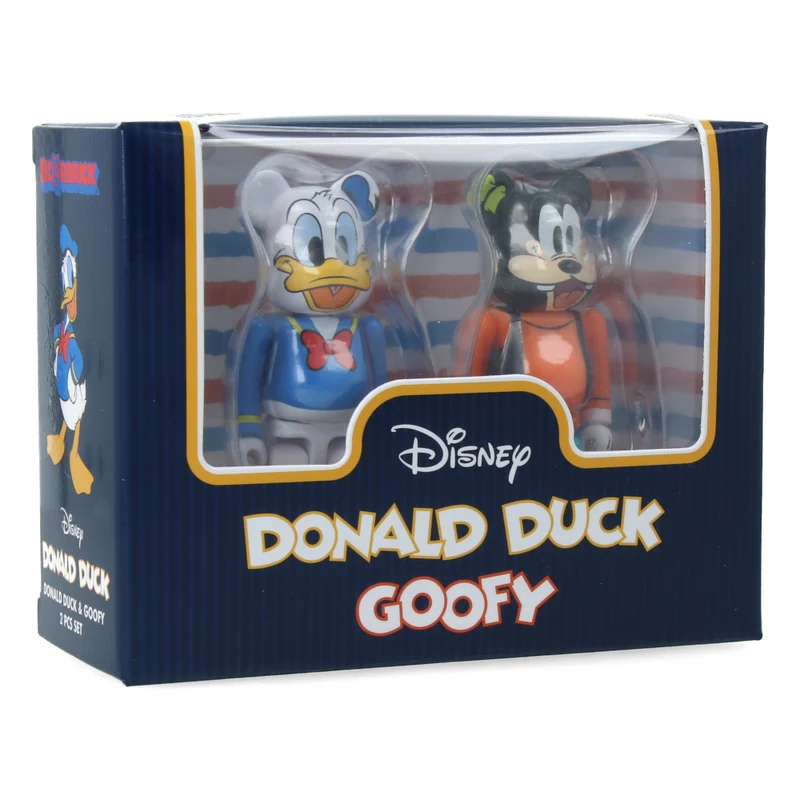 100% Bearbrick Donald Duck et Dingo (2pcs set)