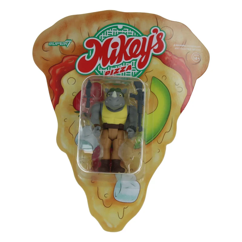 Rocksteady (Weird Pizza to Go) - Tortues Ninja - ReAction Figures Wave 10