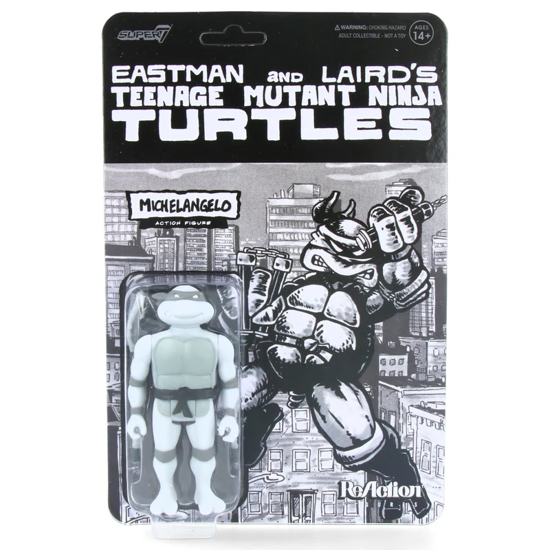 Michelangelo (Comic Greyscale) - Tortues Ninja - ReAction Figures Wave 9