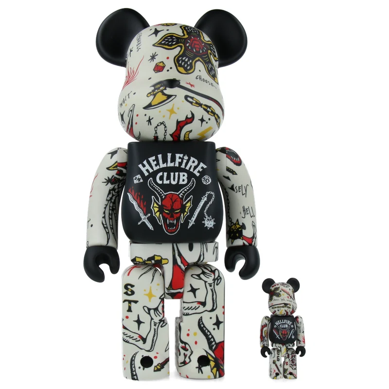 400% + 100% Bearbrick Stranger Things Hellfire Club