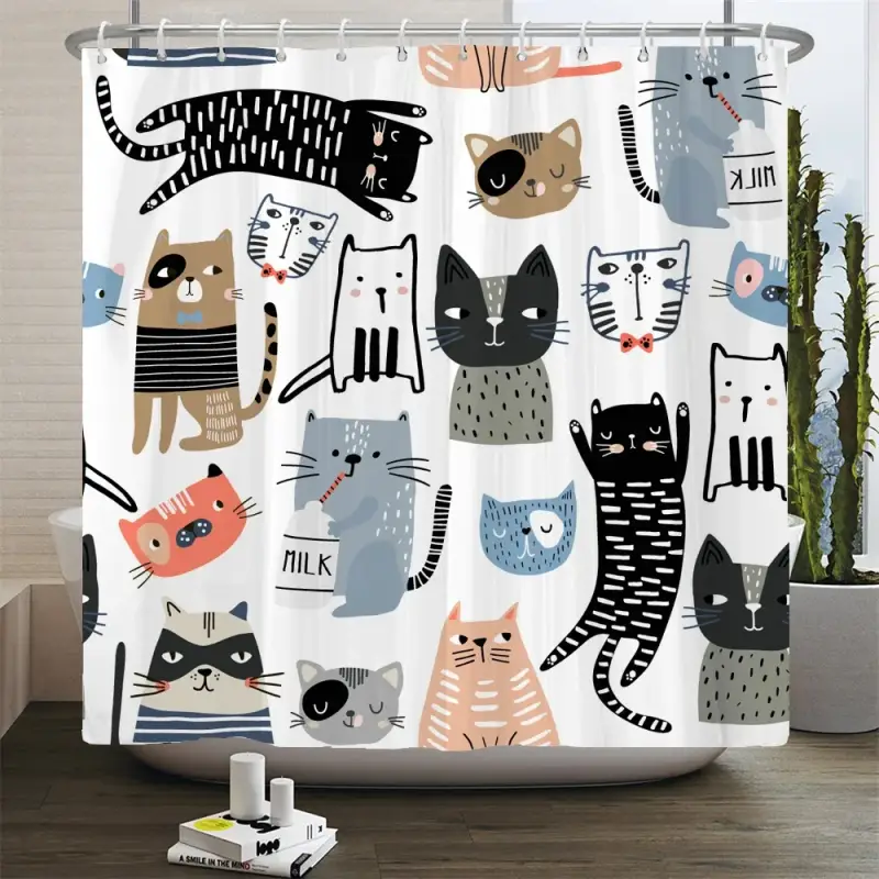 Rideau de Douche Chat