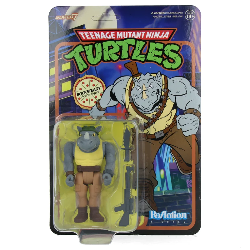 ReAction Figures Wave 08 - Rocksteady (Cartoon) - TMNT