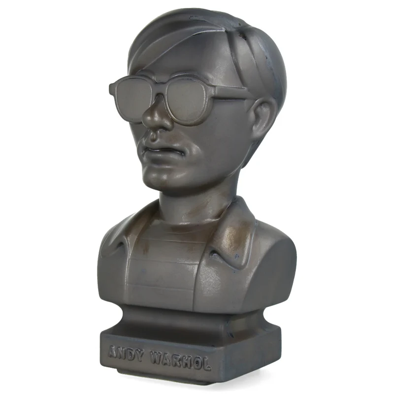CERAMICK Andy Warhol Bust 60s ASH GOLD