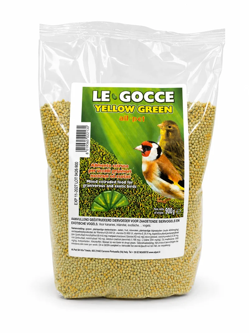 Le Gocce Jaune Vert 900 grammes (substitut de graines germées) - AllPet