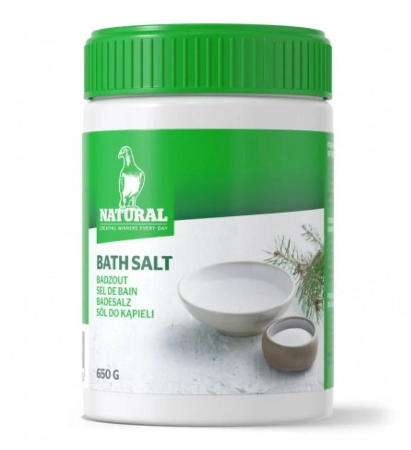 Sel de bain 650 grammes, pigeons naturels