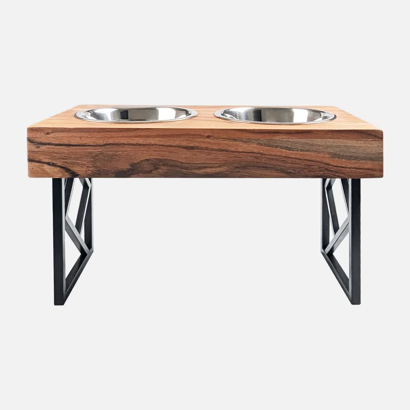 Double bowl with adjustable stand