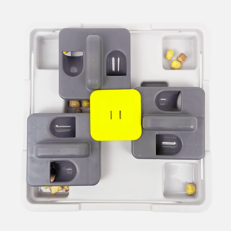 Push and find interactive dog Bowl
