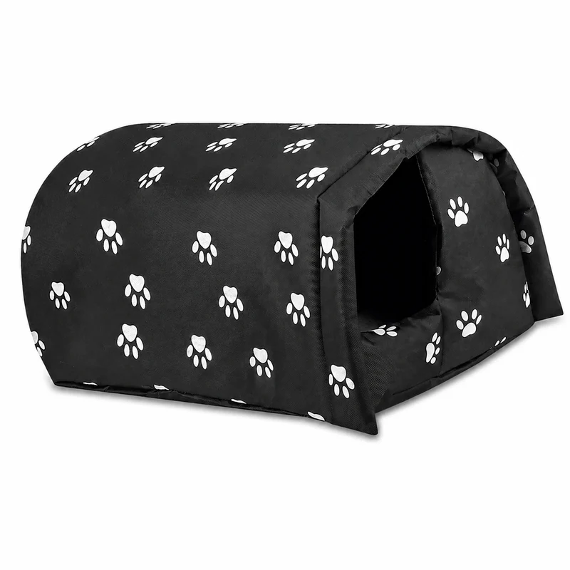 Cabane pour Chat Extérieur Chaude et Imperméable