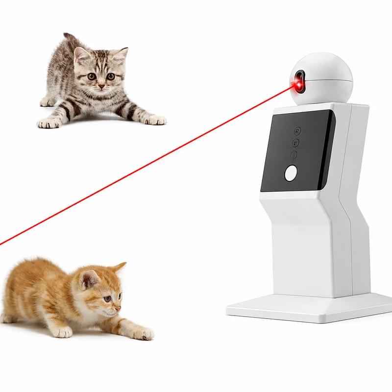 Robot rotatif à laser rouge 360 degrés à trois vitesses pour chat