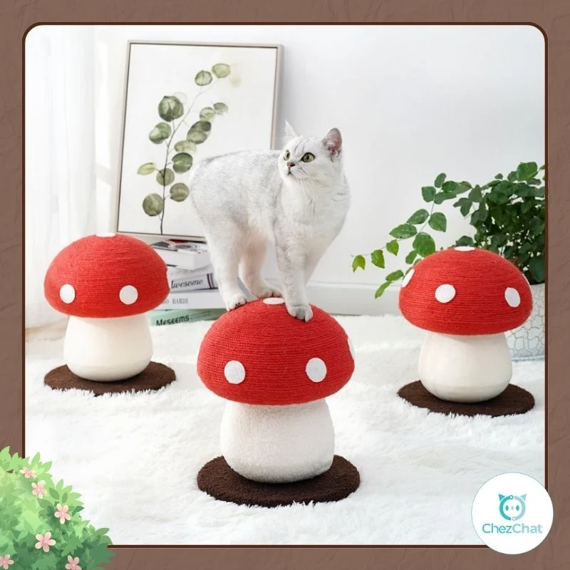 Jouet de chat Champignon Rouge
