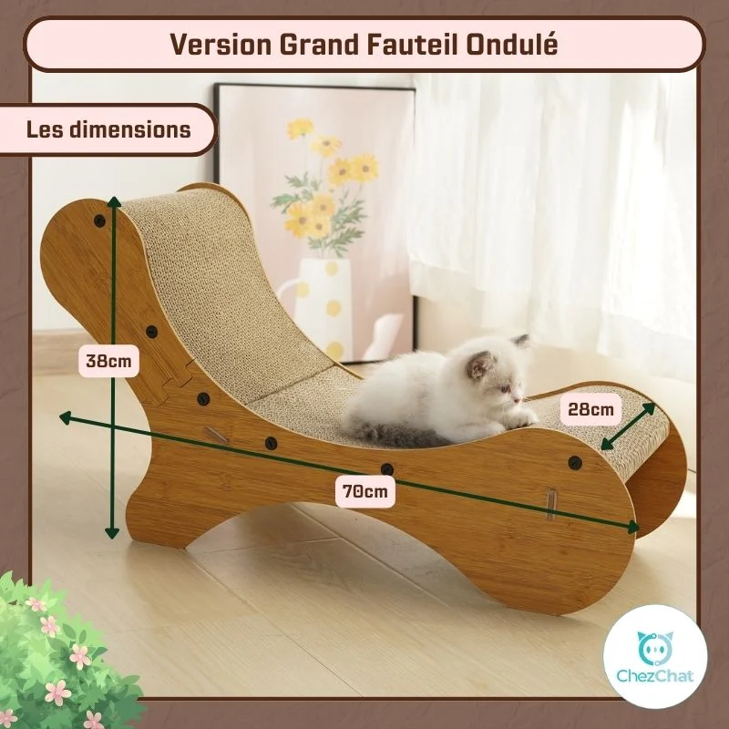 Couchage griffoir Fauteuil Ondulé