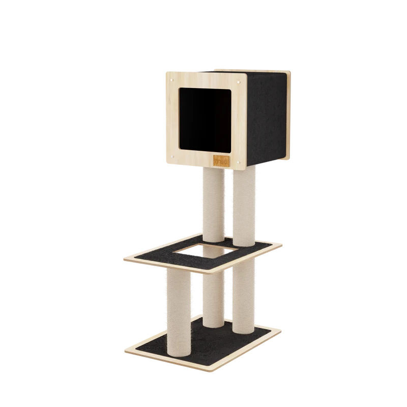 Hut Hideout - 2-Level Deluxe Cat Tree