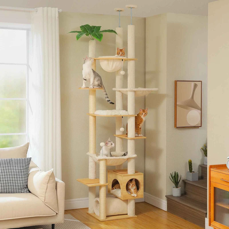 arbre a chat maine coon | 7 Niveaux Bois Massif
