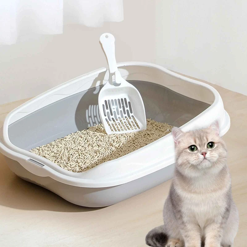 Bac à litière Chat | Semi-Fermé Anti-Dispersion