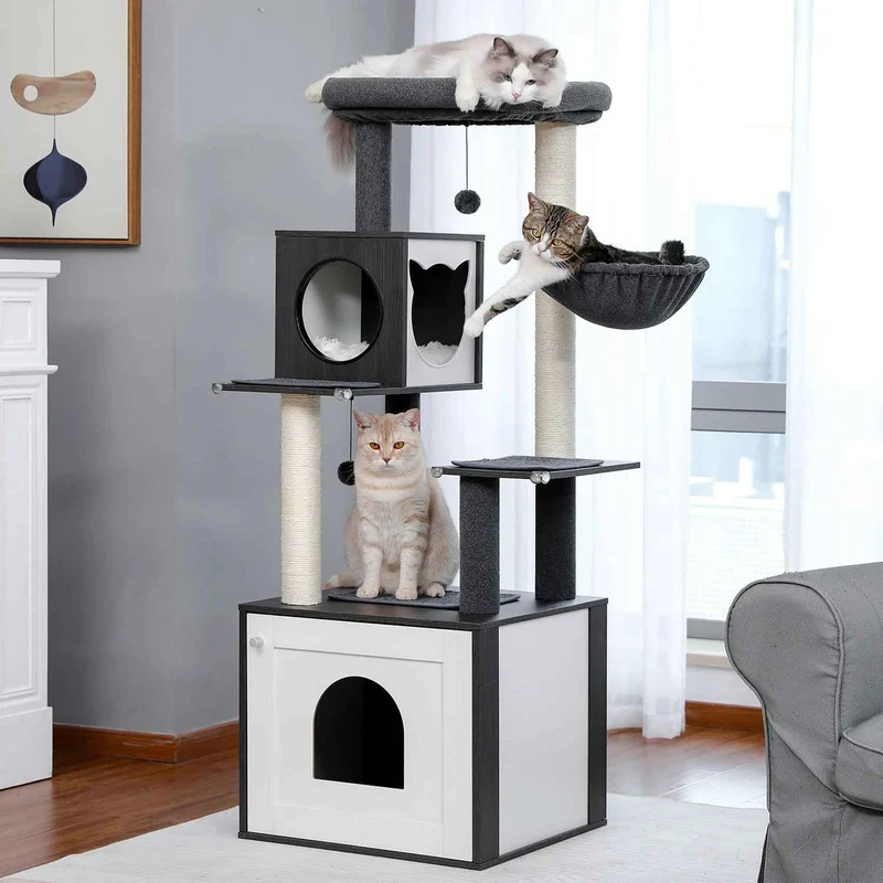 Arbre à Chat en bois | Design Élégant
