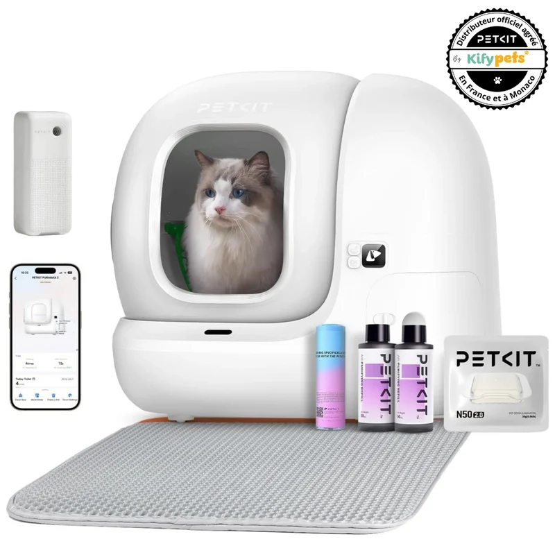 PETKIT Pura Max 2 – Litière automatique connectée pour chat – Pack Premium