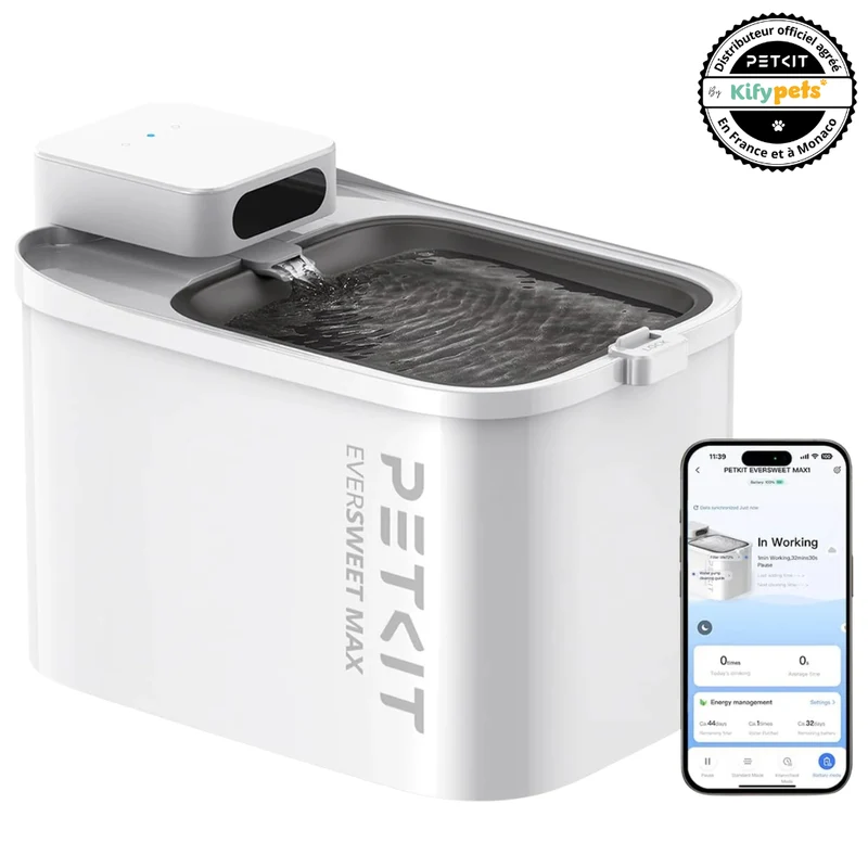 EVERSWEET MAX Fontaine à eau connectée pour animaux, 3L, 83jours d'autonomie