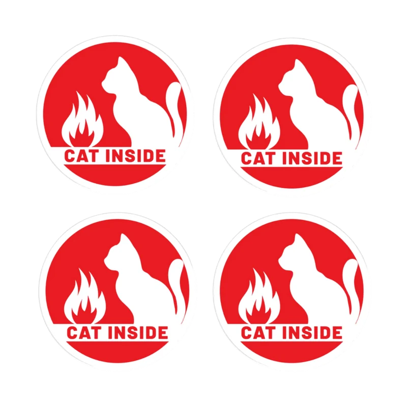 Autocollant “CAT INSIDE” de sécurité incendie pour sauver nos chats