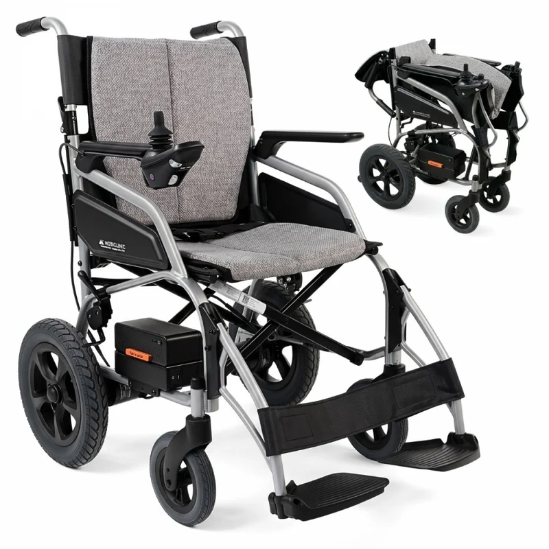 Fauteuil roulant électrique | Pliable | 2 modes conduite | Freinage intelligent | Autonomie 10km | 130W | Mara | Mobiclinic