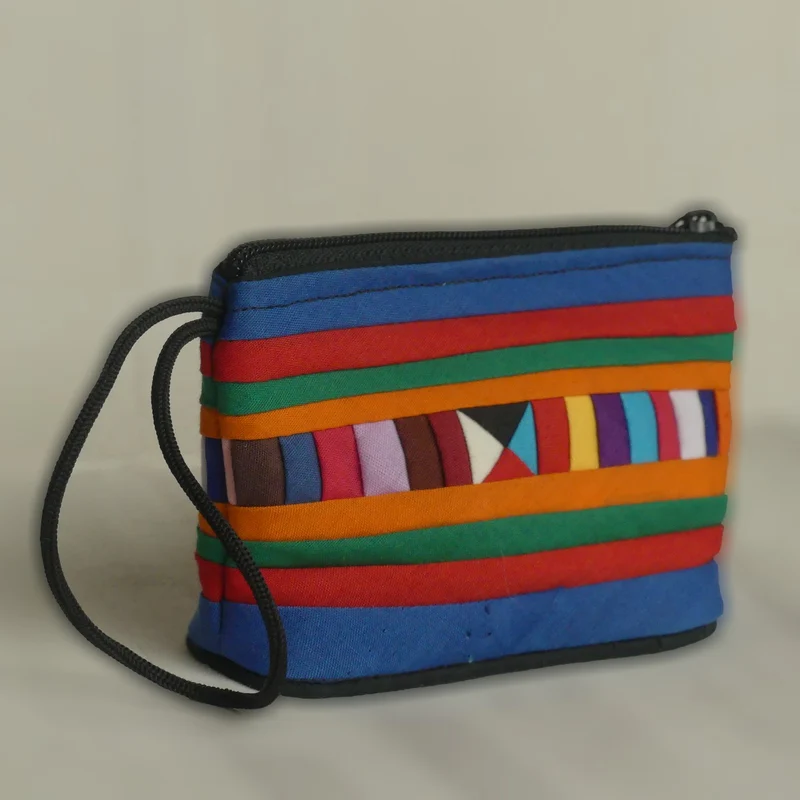 Pochette fait main - petit format | bleue