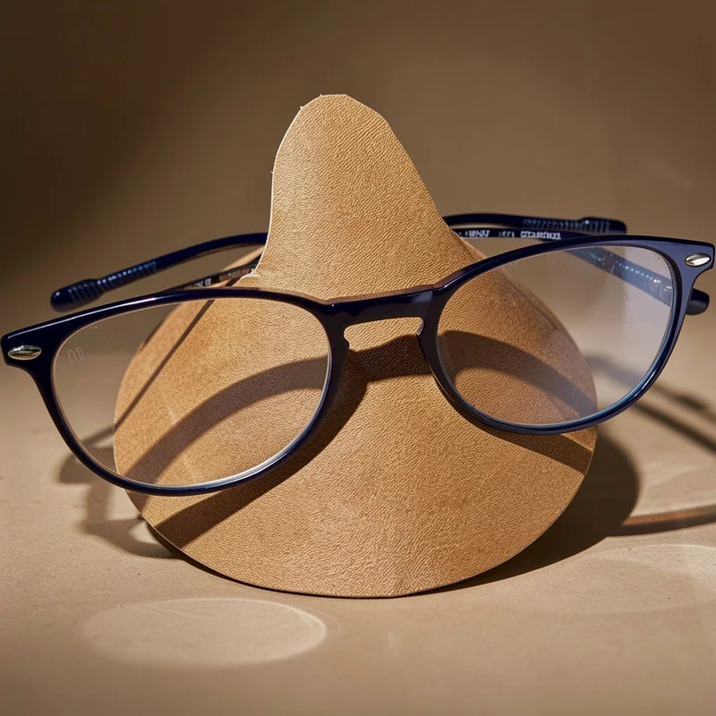 Porte-lunettes en cuir recyclé