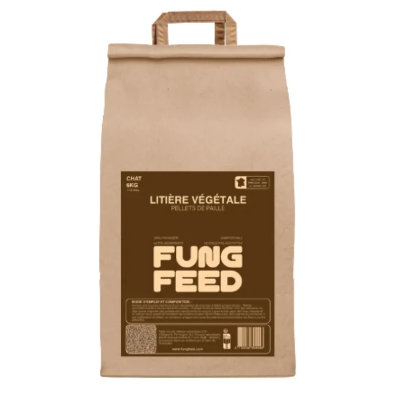 Litière Végétale Pellets Chat Fungfeed