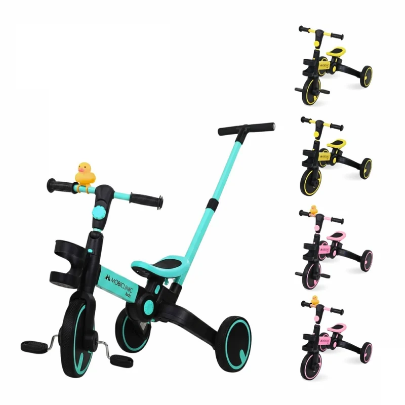 Tricycle 5 en 1 | Convertible | Réglable | Max 25 kg | Léger | 1,5-5 ans | Bleu | Chase | Mobiclinic