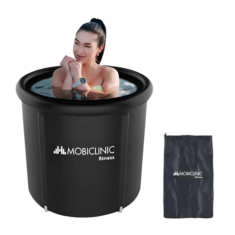 Baignoire de récupération musculaire | 350L | Avec couvercle | 80x80x70cm | Glace | Eau chaude | Gonflable | Artic | Mobiclinic