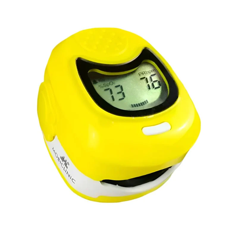 Oxymètre de pouls doigtier pédiatrique | Avec écran LCD | Fréquence cardiaque et graphique à barres | PX-03 | Mobiclinic