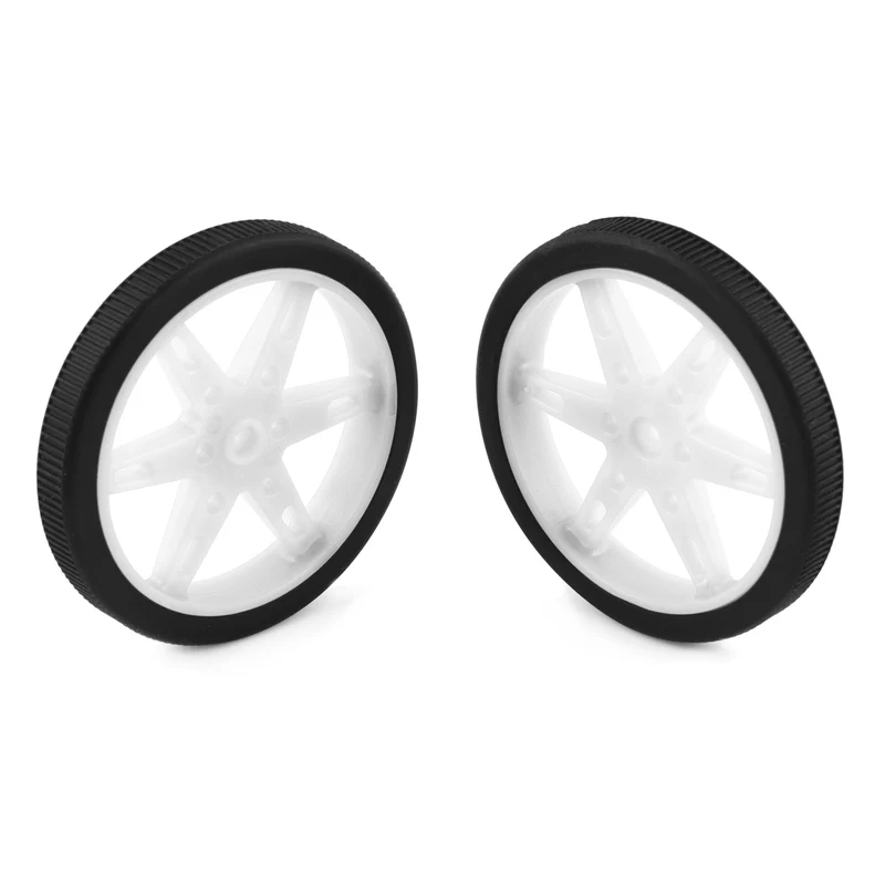 Pololu Wheel Pair for Micro Servo Splines (20T, 4.8mm) 60x8mm (White)