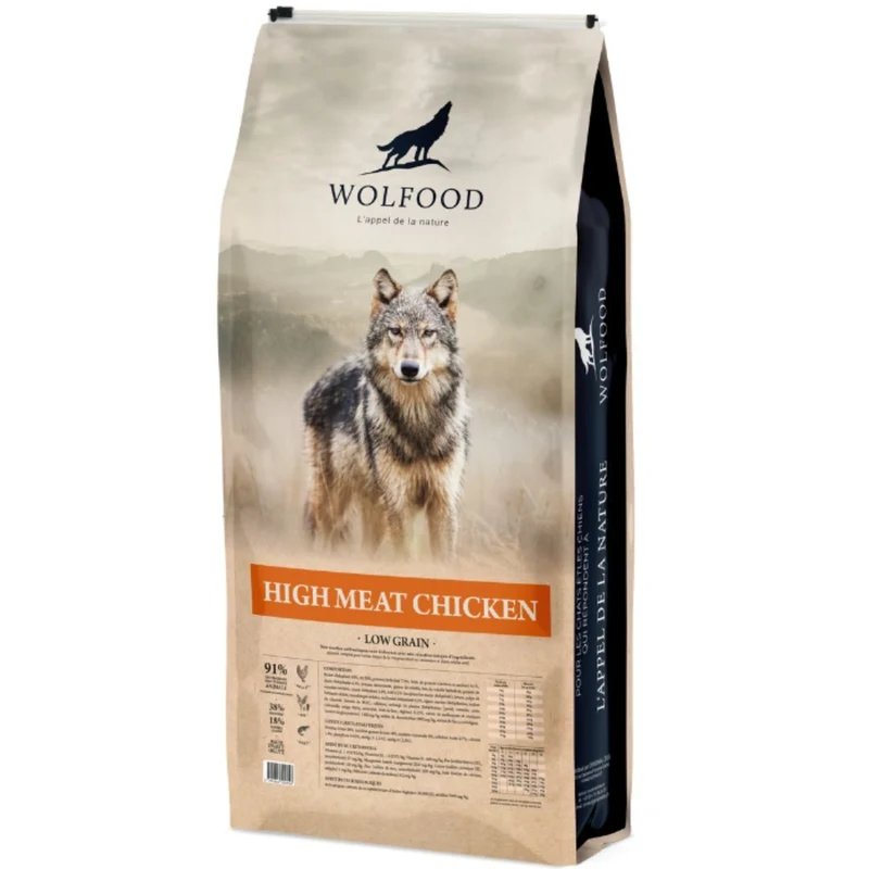 Croquettes Wolfood High Meat Chicken Low Grain ALS