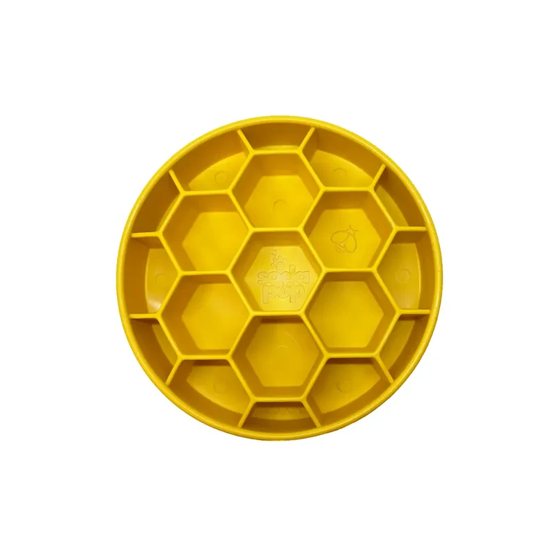 Gamelle Anti-Glouton pour chien - Ruche Jaune - SodaPup
