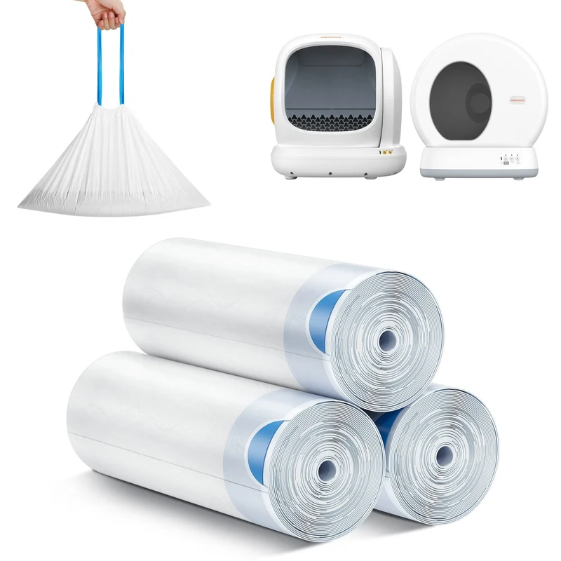 MeoWant Litter Box Liners – Roll Pack (20 Bags/Roll)