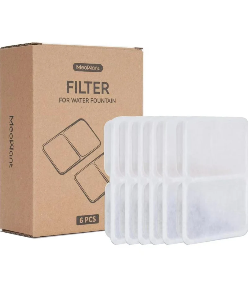 Meowant Water Fountain MW-DF01 Filter Replacement, 6pcs