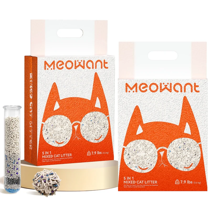 Meowant 5-in-1 Mixed Cat Litter 7.9 lbs × 2