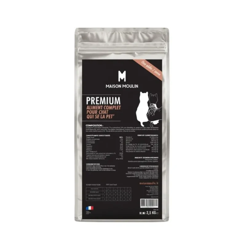 Anti-gaspi Croquettes Premium Sans Céréales Chat/Chaton Maison Moulin