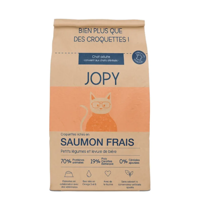 Croquettes Jopy Chat Stérilisé Saumon