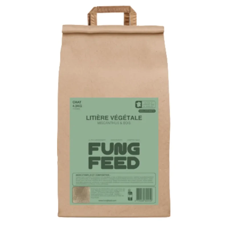 Litière Végétale Agglomérante Chat Fungfeed