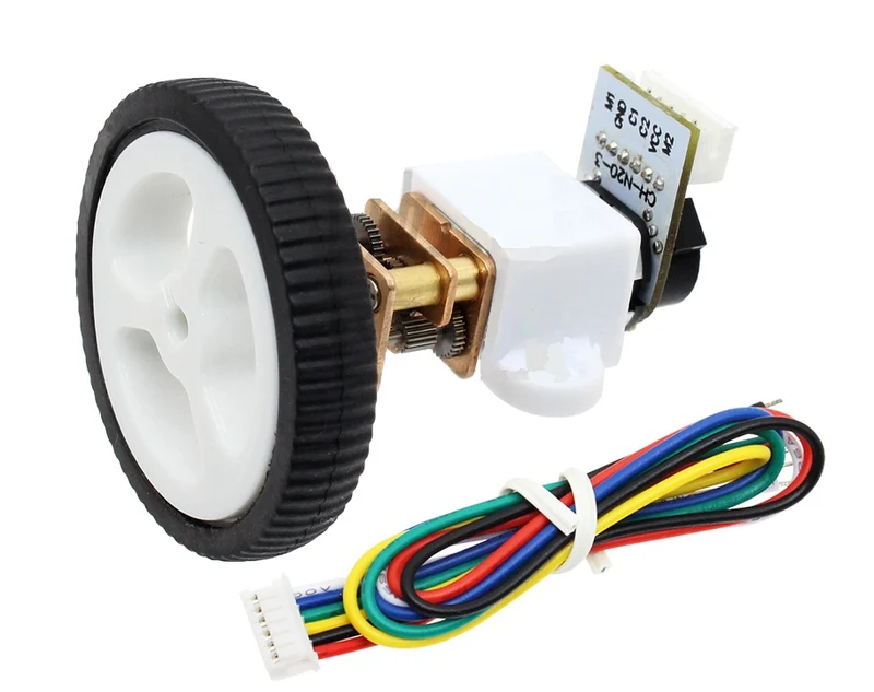 12mm 3V micro metal gearmotor with encoder & 34mm Wheel kits for Smart Robot DIY