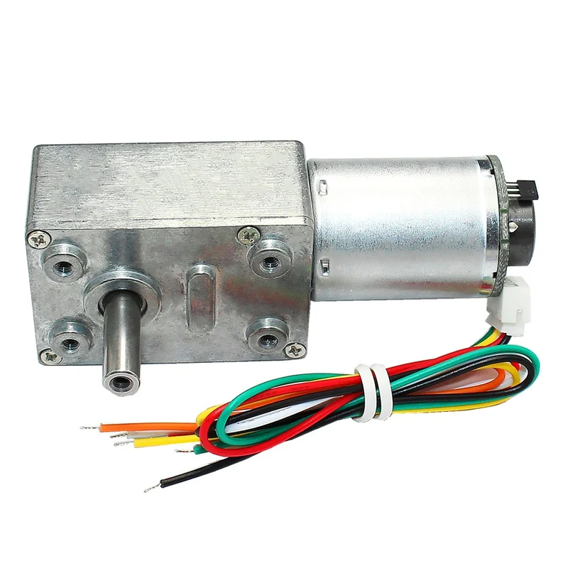 High Torque DC Worm Gear Motor w/Encoder - 6V, 23RPM