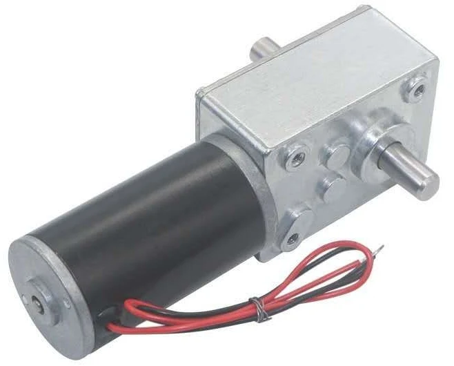 12V 470RPM High Torque Dual Shaft 31D Motor with Worm Gear Reduction